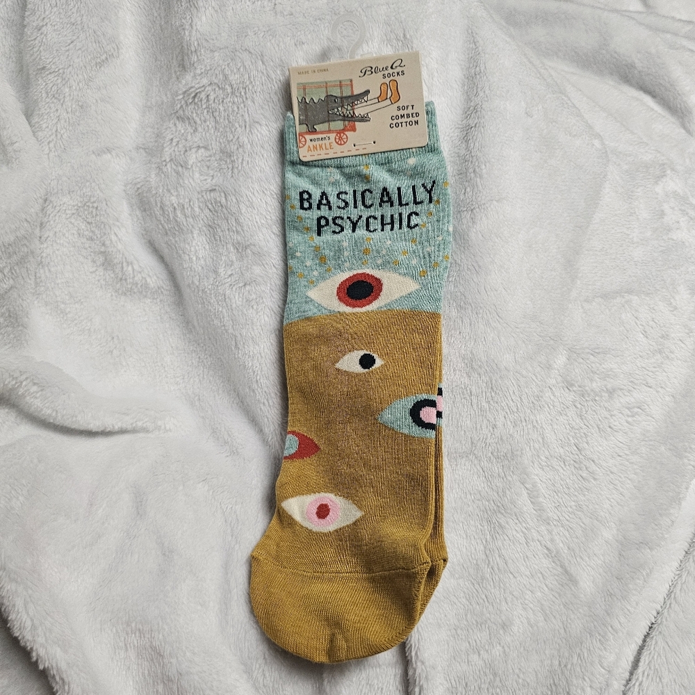 Blue Q Basically Psychic Women's Ankle Socks Novelty